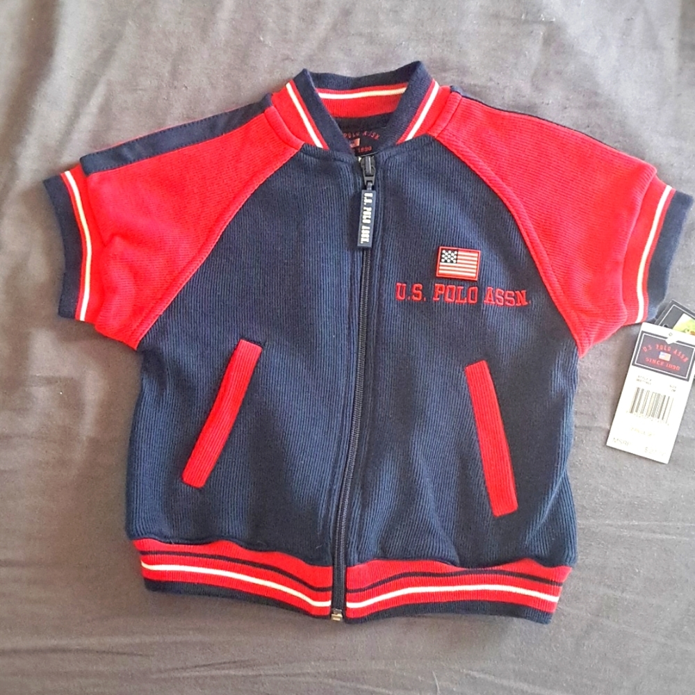 U.S. Polo Short Sleeve Zip Up